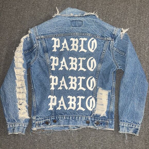 Kanye West PABLO Levi’s Jacket TLOP Tour Merch SZ 36R Vintage Distressed Rework
